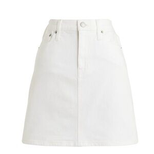 J. Crew Factory White Denim Mini Skirt